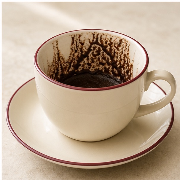 Example showing the front interior of the cup